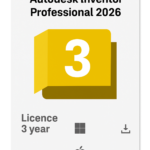 Alt Text: Autodesk Inventor Professional 2026 3-Year Subscription for Windows and Mac