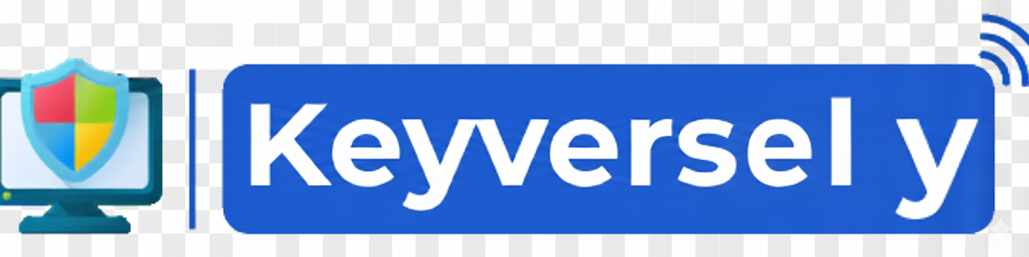 Keyversely digital storefront logo: A computer monitor with a security shield icon and the brand name "Key ver sely" on a blue background.